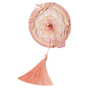 故宫 花颜悦色化妆镜 镜子 随身镜便携 生日礼物  情人节礼物