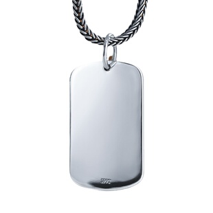 99足银无事牌吊坠纯银男士简约定制照片刻字名字个性挂件银牌配饰