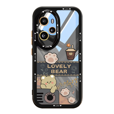 透明奶油壳奶茶小熊高档创意卡通