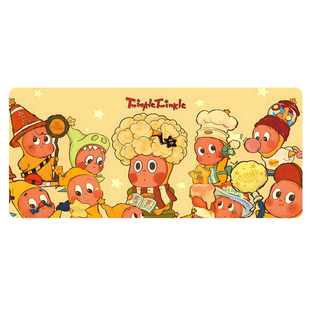 星星人鼠标垫男女生可爱超大加厚办公桌垫键盘垫动漫电竞游戏垫