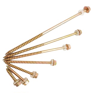 加长木螺丝外六角自攻螺丝钉华司尖头自攻钻木头螺钉法兰面木钻钉