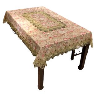 奢华布艺餐桌布长方形台布茶几桌布客厅蕾丝欧式中式美式家用红木