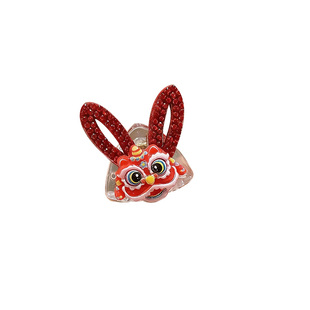 儿童新年红色刘海小抓夹女公主头发夹边夹侧边小夹子宝宝过年头饰