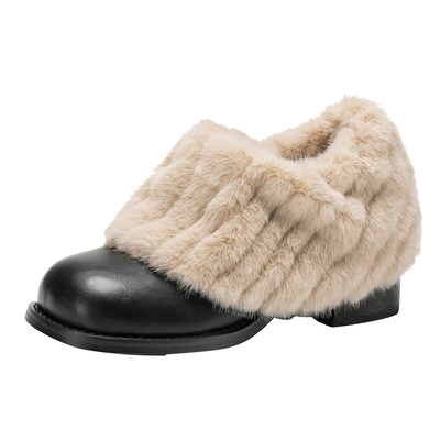 达芙妮雪地靴女款冬季毛毛短靴子