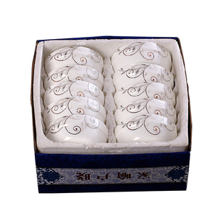 5英寸陶瓷10碗送10筷 家用米饭碗中号喝汤碗餐具套装吃饭碗吃面碗