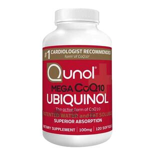 现货*美国Qunol Mega 水溶性辅酶Q10 泛醇辅酶CoQ10 100mg 120粒