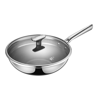 苏泊尔纯钛炒锅无涂层不粘锅家用钛锅电磁炉燃气专用钛炒锅炒菜锅