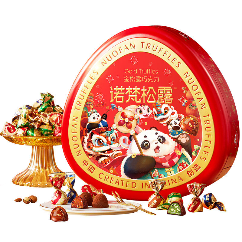 诺梵金松露巧克力年货款礼盒纯可可脂送女友礼物零食大礼包新年款