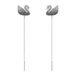 施华洛世奇Swan水滴形天鹅耳环配饰耳饰送礼物