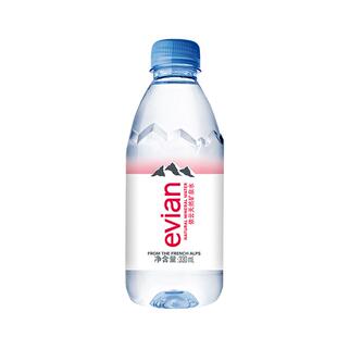 法国进口evian中文版依云天然矿泉水500/330ml*24瓶/箱弱碱性水