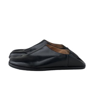 复古分趾鞋女tabi浅口真皮小众设计猪蹄鞋乐福鞋一脚蹬平底单鞋女