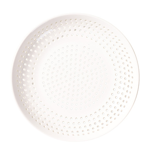 陶瓷多孔蒸盘饺子包子五谷杂粮海鲜沥水圆盘多场景细小孔设计蒸盘