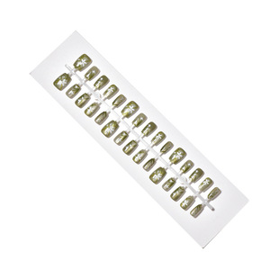 中国风短款绿色兰花猫眼穿戴甲复古小清新全码预制美甲甲片指甲贴