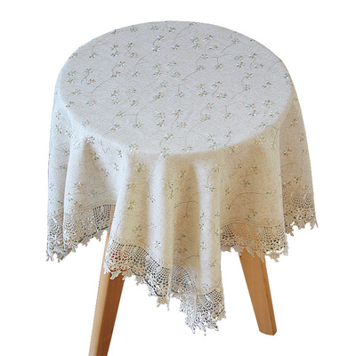棉麻小清新布艺桌布美式盖巾圆桌