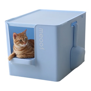 meoof觅凹猫砂盆超大号半封闭式防带砂猫厕所防外溅巨大加深缅因