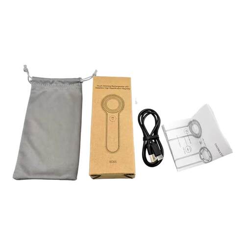 盖视USB充电高倍高清60古玩鉴定放大镜带UV紫光LED灯高倍珠宝钱币白酒烟茶叶鉴赏专用黄金玉石紫砂手持扩大镜