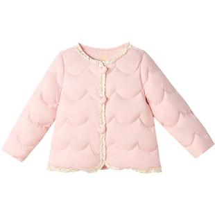 笛莎官方旗舰童装女童轻薄羽绒服冬季新款婴幼儿宝宝儿童内胆外套