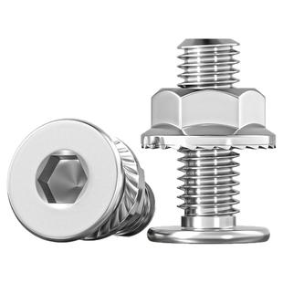 304不锈钢CM大平头超薄头C头扁平头内六角螺丝钉法兰边螺母套装M5