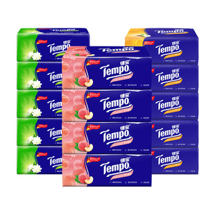 Tempo得宝抽纸90抽四层加厚香味大包抽取式纸巾家用餐巾纸M码正品