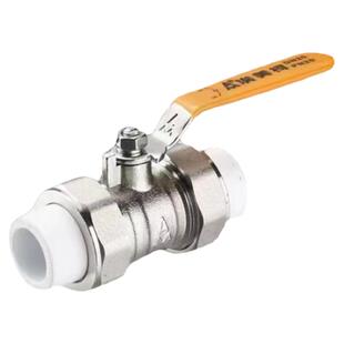 埃美柯291PPR热熔活接球阀黄铜电镀加厚阀体双活接球dn20阀门