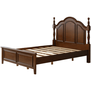 宜宝易森美式全实木床美式复古双人床主卧大床气压储物床简美婚床