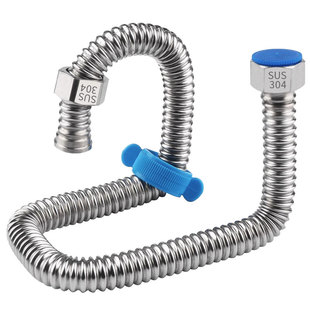 软管水管6分不锈钢波纹管304六分壁挂炉连接管暖气片高压金属专用