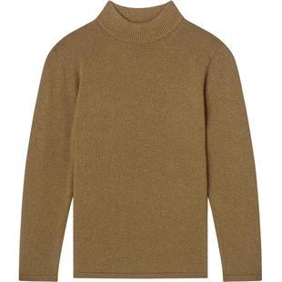 LK BENNETT金色绵羊毛针织上衣秋新款时尚半高领修身毛衣