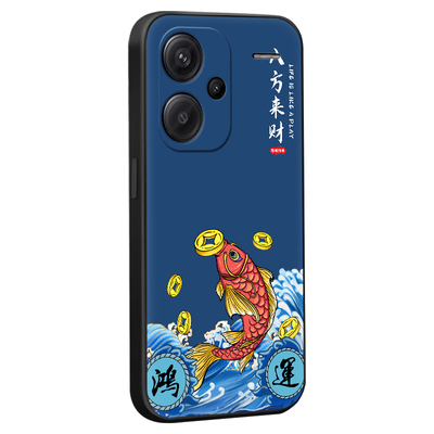 适用于红米note13pro+红色手机壳