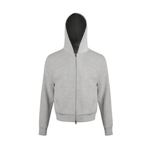 ESAT 双色连帽精紧棉基础短款开衫卫衣