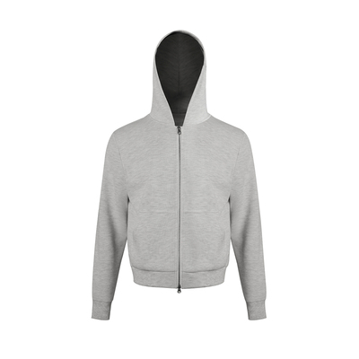 ESAT 双色连帽精紧棉基础短款开衫卫衣