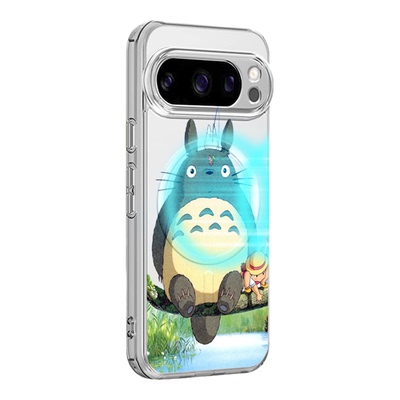 磁吸防摔龙猫Pixel手机壳透明