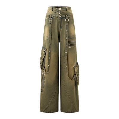 牛仔阔腿裤全棉2023年夏季