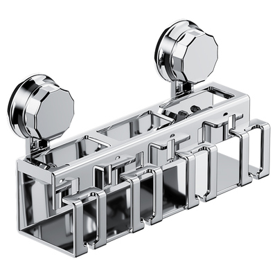 不锈钢吸盘牙刷置物架免打孔家用卫生间壁挂漱口杯电动牙刷收纳架