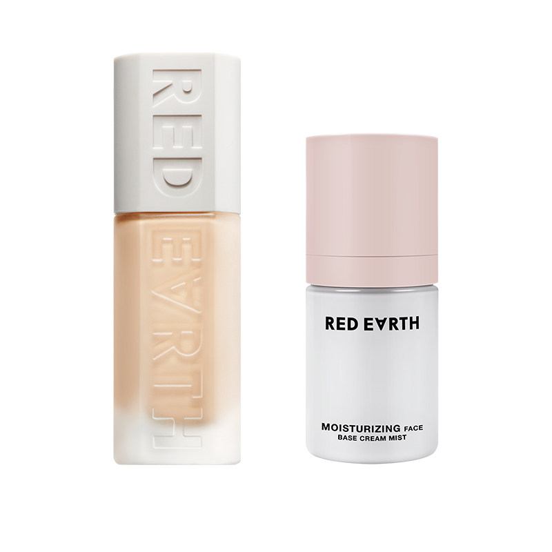 直播专享红地球贴贴瓶粉底液面霜喷雾