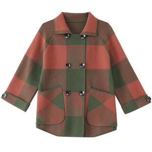 特大码妈妈秋装2025新款春秋季外套中老年女装羊绒大衣秋冬上衣服