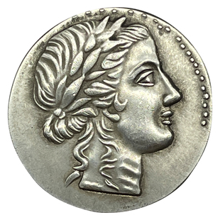 古希腊银币太阳神阿波罗狮子座星座礼物硬币项链打孔吊坠情侣小众