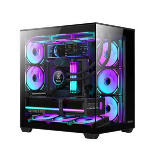 航嘉S980V2龙卷风海景房ATX玻璃侧透S960游戏360水冷MATX电脑机箱