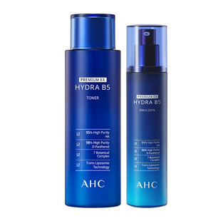 AHC官方旗舰店B5玻尿酸水乳套装柔肤水300ml补水乳液保湿滋润护肤