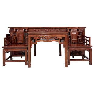 大果紫檀八仙桌中堂六件套四件套缅甸花梨红木实木中式柜子平条案