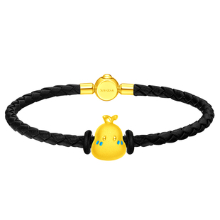 周大福SOINLOVE 歪梨黄金转运珠吊坠情侣VR1300-VR1722情人节礼物