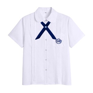 夏季衬衫jk制服台湾附中毕业季风琴褶衬衫校服学生班服学院风衬衣