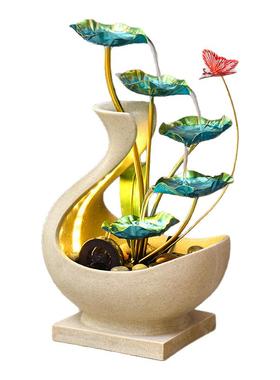 创意桌面造景摆件循环水风水