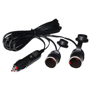 汽车载点烟器转换插头母座一拖分二大功率加热坐垫座椅12v24v长线