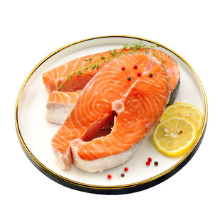 三文鱼排新鲜挪威三文鱼整条中段冷冻鱼扒鱼块鱼尾海鱼鲑鱼辅食鱼