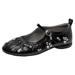 MIO米奥玛丽珍鞋2026春季新款休闲甜美风一字式扣带水钻浅口单鞋