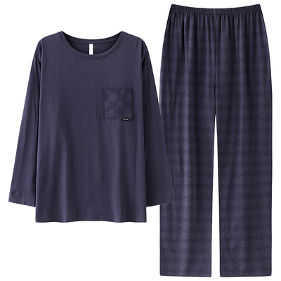 2025新款睡衣男士春秋款纯棉长袖家居服男款夏季薄款大码休闲套装