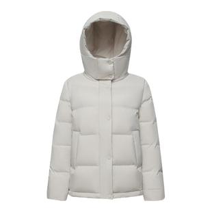 雪中飞2025冬新女士短款保暖简约户外5格puff收腰运动泡芙羽绒服