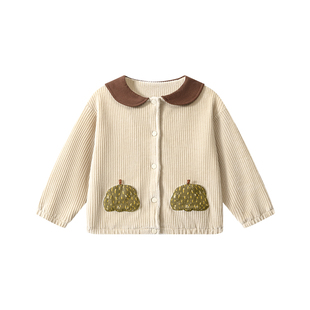 viciusss丸社女童外套灯芯绒新款春秋装儿童女孩好看流行洋气上衣