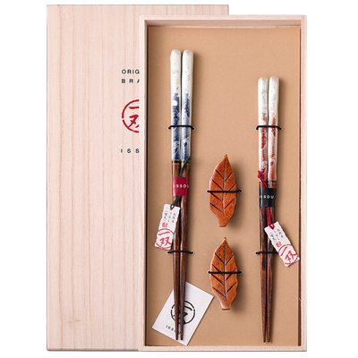 日本进口礼盒装天然创意风筷子