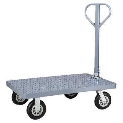 新款专利钢板平板车斜拉省力推车